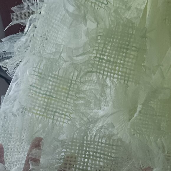 Fun & Flirty Lime Green Party Dress with Gingham and Fringe Accents - Picture 3 of 4